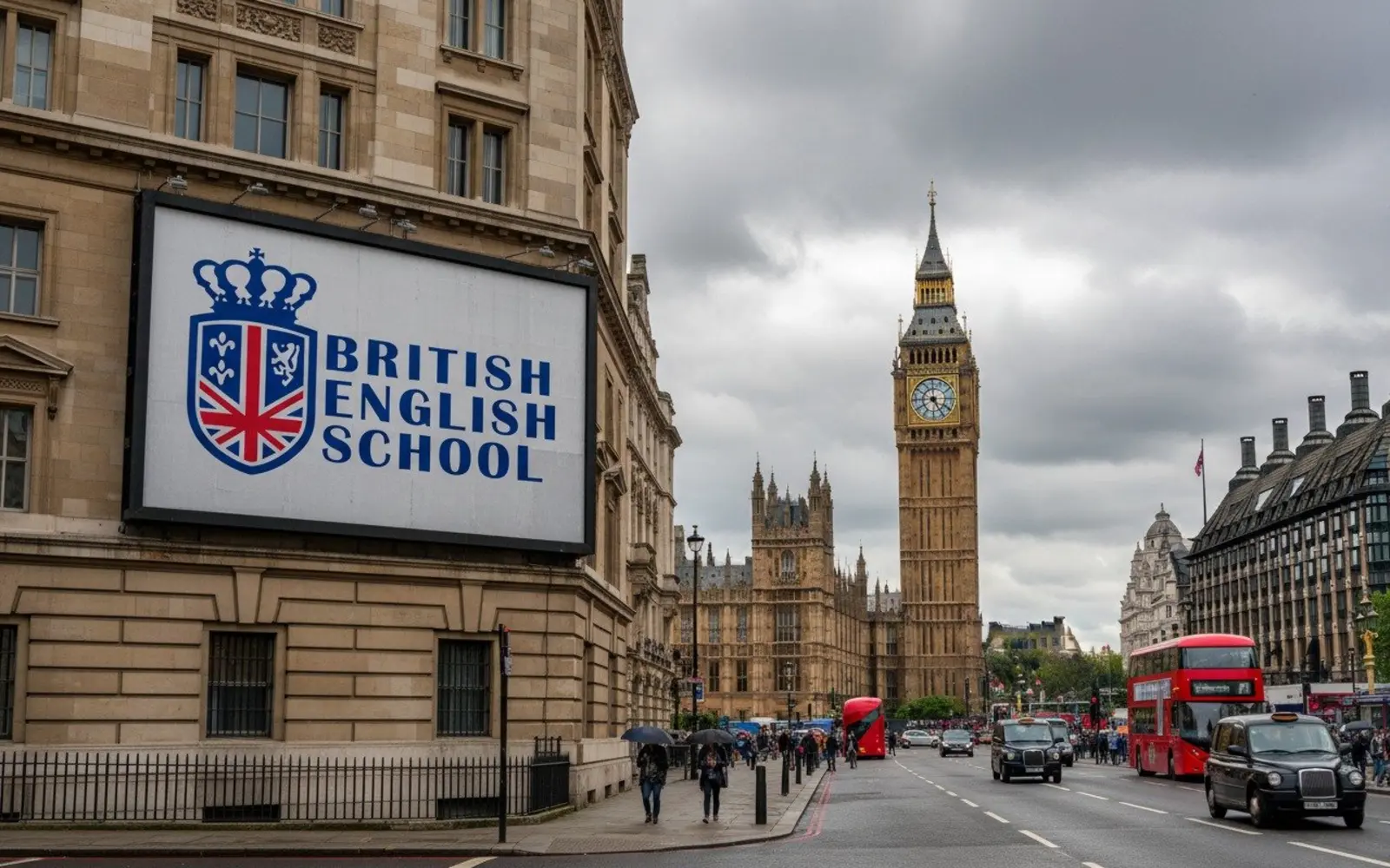 British English School en Londres, junto al Big Ben